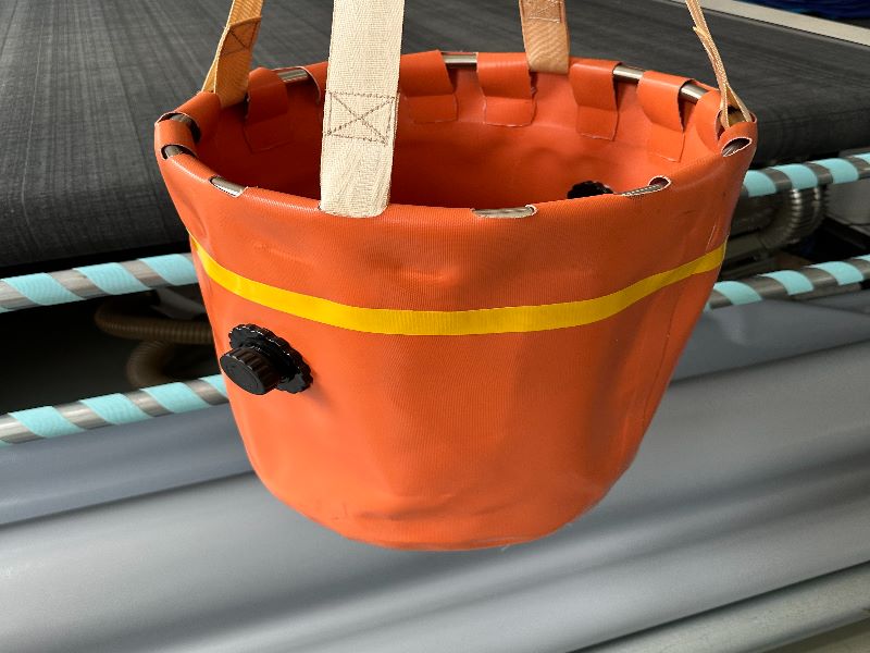 Drone suspended water bag